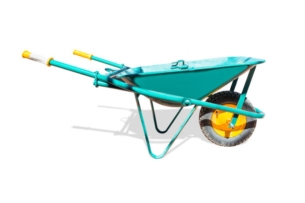 istock Bricklayer or gardening wheelbarrow isolated on white background 1383008139