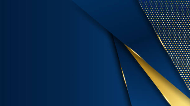 istock Elegant navy blue gold background with overlap layer. Suit for business, corporate, institution, party, festive, seminar, and talks 1383008571