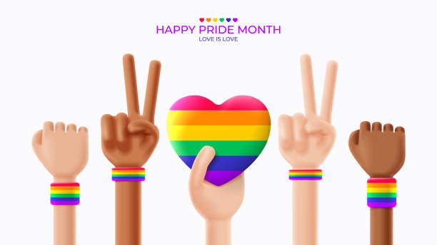 ilustrações de stock, clip art, desenhos animados e ícones de pride month banner concept month banner concept - bi sexual illustrations