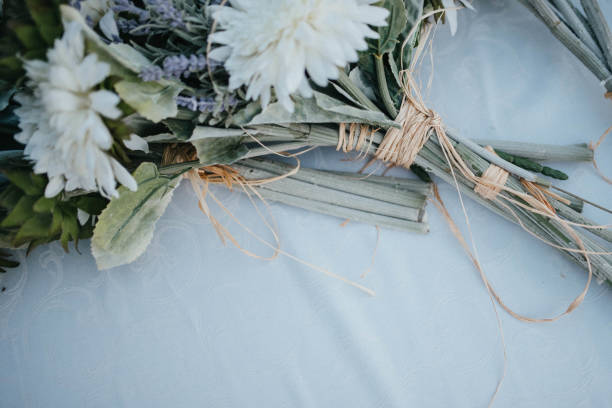 istock Rustic wedding bouquet. Multicolor bouquet made of different flowers. 1383017116