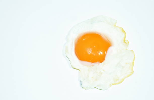 istock fried duck egg with creamy yolk arranging on white background 1383018188