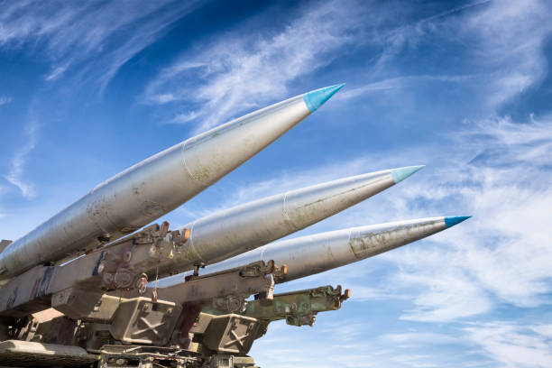 Russian military air missiles stock photo