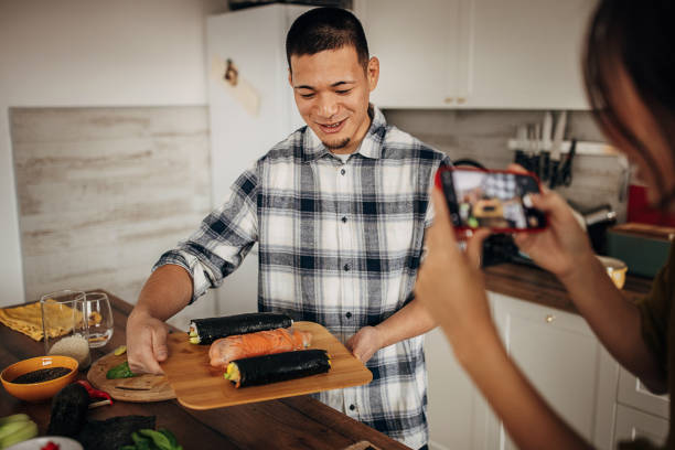 istock Homemade sushi for lunch 1383021619