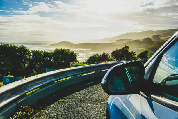 Photo of Drive on the Great Ocean Road in Australia in good weather.