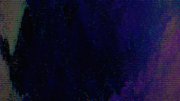 istock Glitch noise static television VFX pack. Visual video effects stripes background, CRT tv screen no signal glitch effect 1383028284