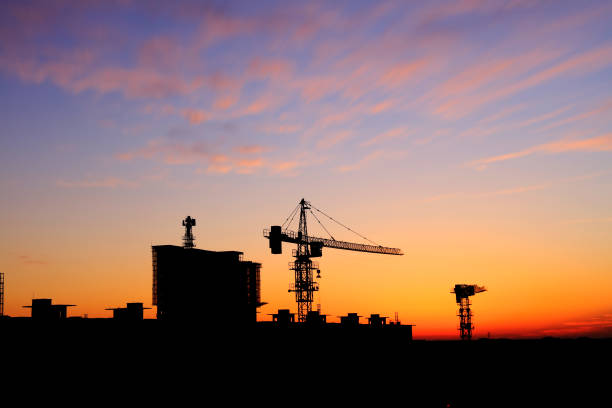 Construction View With Building Cranes