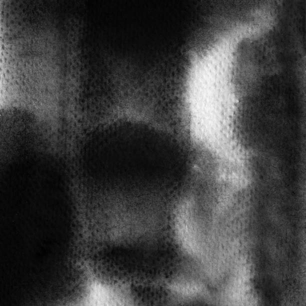 istock Black ink wash watercolor background as square close up paint texture 1383034791