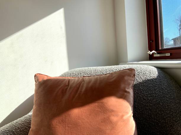 istock Gray Chair by Window 1383035439