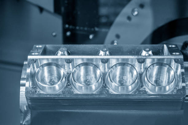 istock The v8 engine aluminum cylinder block in the light blue scene. 1383036706