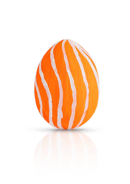 Colored easter egg on white background