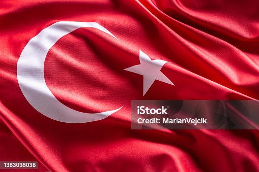 istock Waving flag of Turkey. National symbol of country and state. 1383038038