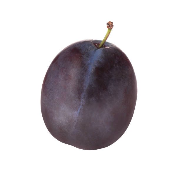 istock Delicious fresh ripe plum isolated on white 1383045860