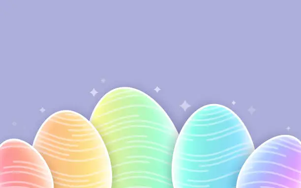 Vector illustration of Easter Egg Pastel Gradient Background