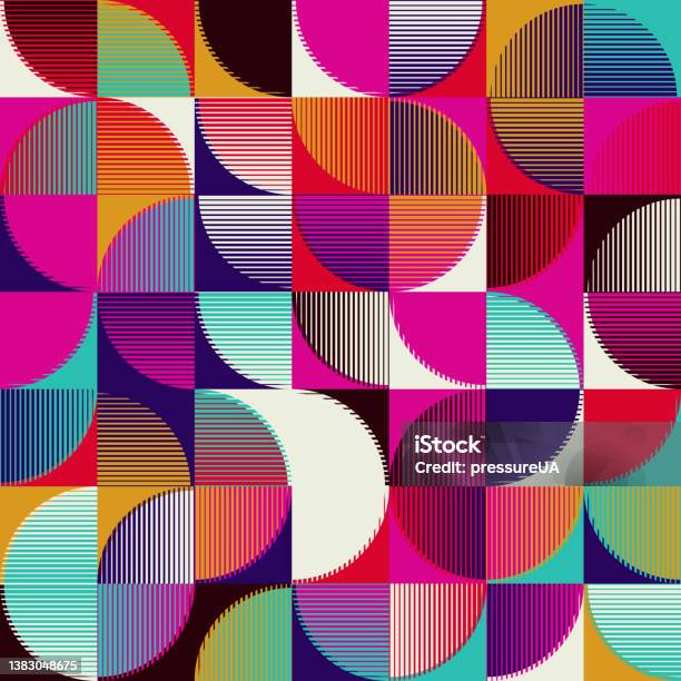 Colorful Geometric Pattern Colorful Geometric Art Graphics Vector Pattern Design Background Stock ...