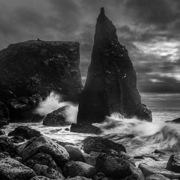 istock Reykjanesviti sea stacks 1383051289