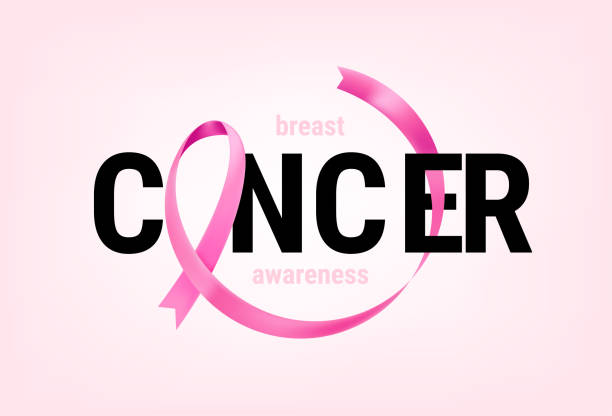 pink ribbon on white background. breast cancer awareness day - beast cancer awareness 幅插畫檔、美工圖案、卡通及圖標
