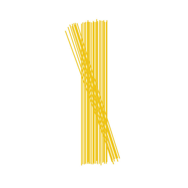 illustrazioni stock, clip art, cartoni animati e icone di tendenza di spaghetti italiani - illustrazione vettoriale - spaghetti crudi