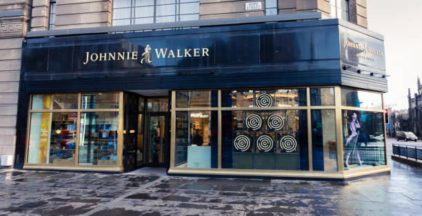 Johnnie Walker Princes Street in Edinburgh, Scotland stock photo