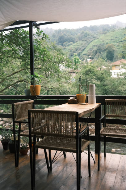 istock table chair on the balcony 1383080102