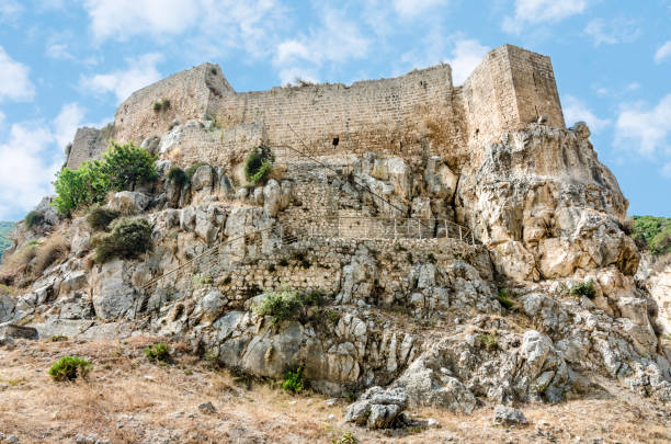 istock Mseilha Fort built on a limestone rock cliff, Lebanon 1383088873