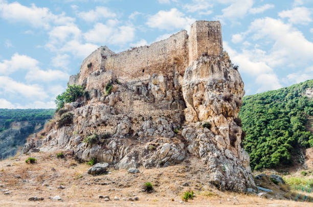 istock Mseilha Fort built on a limestone rock cliff, Lebanon 1383088896