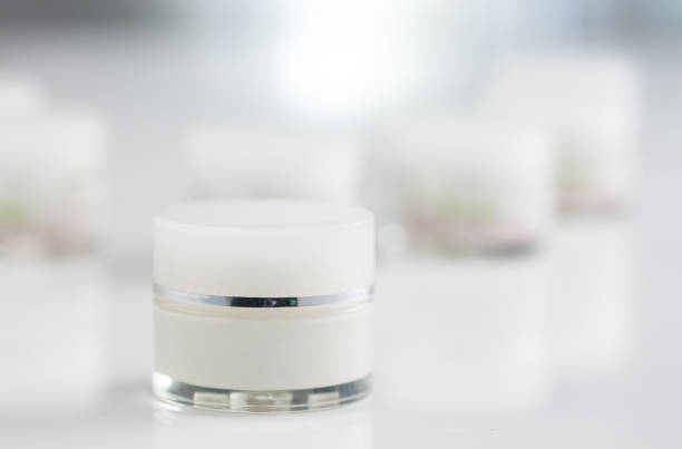 Skin care product in glass jar