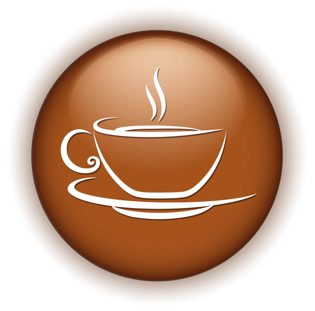 ilustrações de stock, clip art, desenhos animados e ícones de relax button - latté cafe macchiato cappuccino cocoa