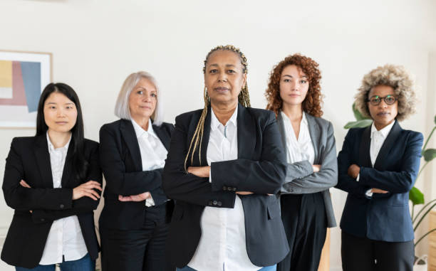 istock Group of business women working together as a team different generations and different ethnicity 1383091922