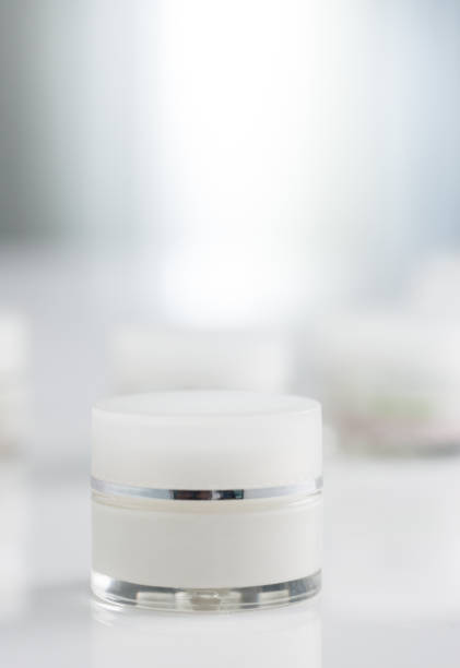 Skin care product in glass jar