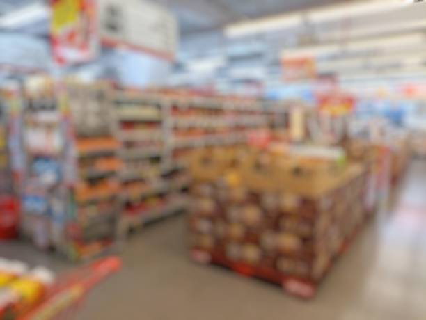 istock Defocused abstract background of retail market. 1383092918
