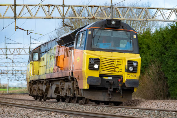 colas rail classe 70 locomotiva - commercial land vehicle man made object land vehicle rail freight - fotografias e filmes do acervo