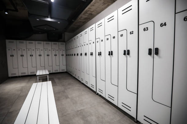 istock Gym Locker Room, Lockers , Dressing Room 1383094034