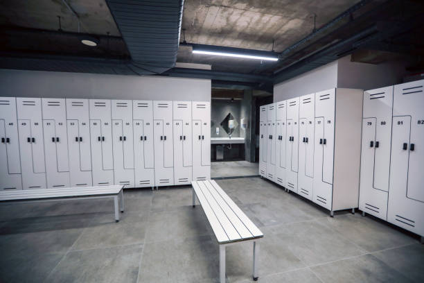 istock Gym Locker Room, Lockers , Dressing Room 1383094111