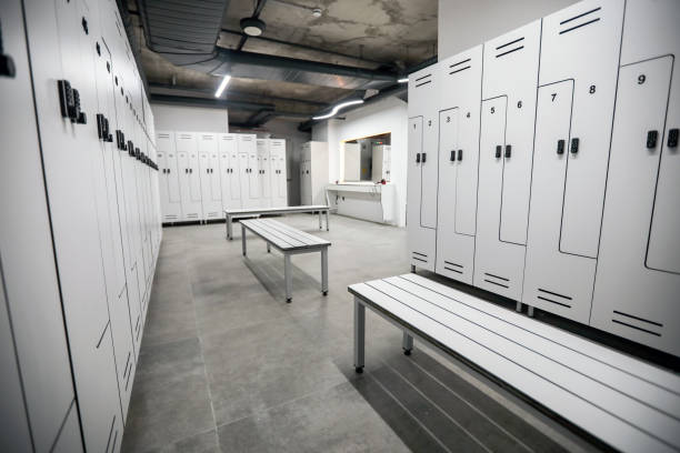 istock Gym Locker Room, Lockers , Dressing Room 1383094167