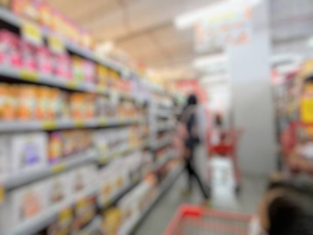 istock Defocused abstract background of retail market. 1383095459