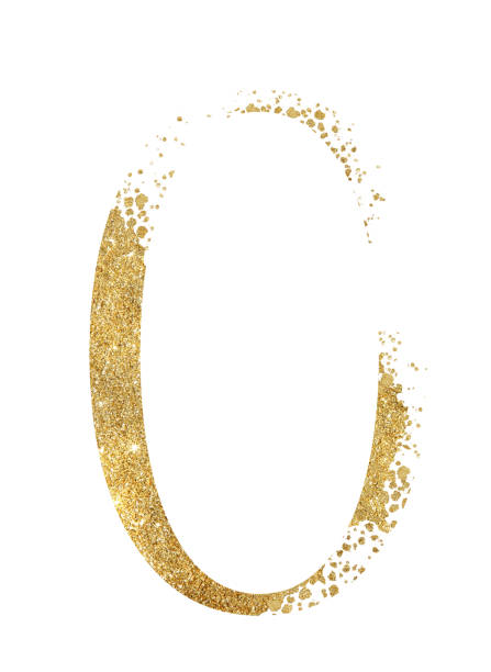 istock Golden glitter number 0 with dispersion effect isolated illustration 1383095750