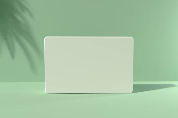 istock Blank card with tropical plant shadow 1383105691