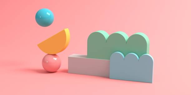 istock Abstract 3D render of geometric shapes 1383105693
