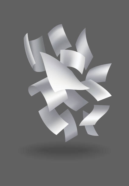 istock Realistic falling paper sheets. Set of flying curved leaves of paper. Vector loose soar of notes with curled edges. Fly scattered notes, empty chaotic paperwork 1383107117