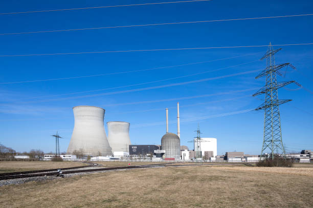 Gundremmingen, KRB, Bavaria, Germany, March 2022, view at the nuclear power plant