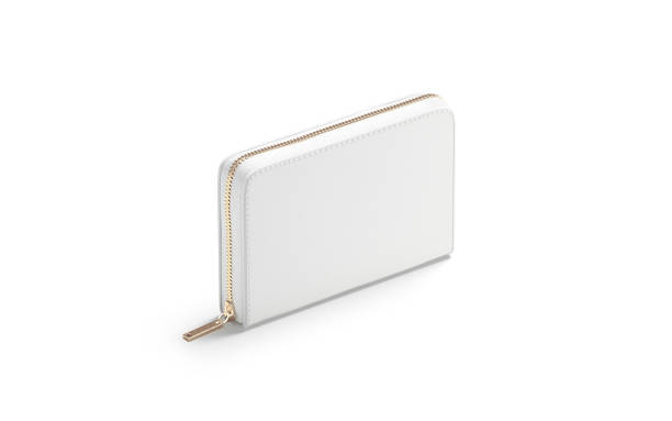istock Blank white small money wallet mock up, side view 1383112877