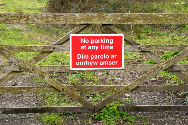 istock No parking sign on a farm gate 1383117339