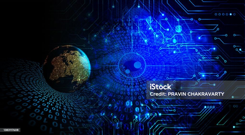 Comms Tech Computer Background Abstract Technology Background With Binary Circuit Cogs Communications ...