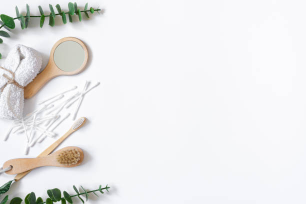 istock Spa composition with personal hygiene items on a white background isolated. 1383118461
