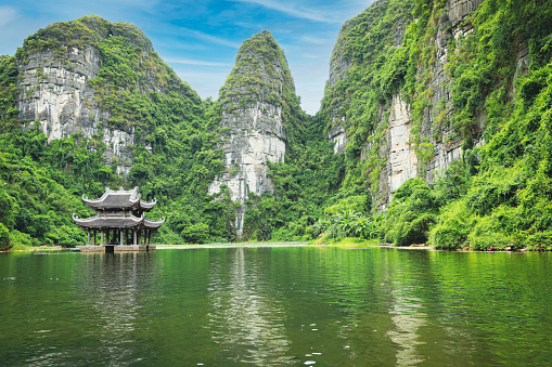 View of Trang An Landscape in  Ninh Binh Province