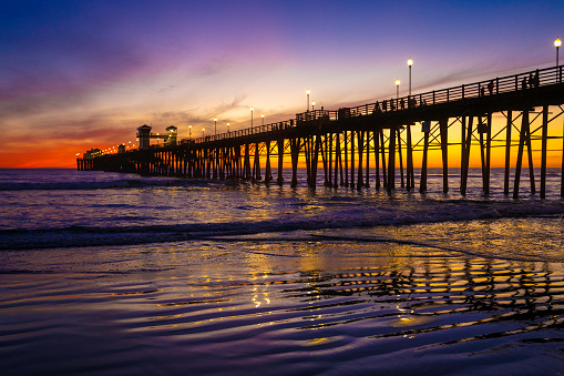 The Oceanside Pier is 35 miles North of San Diego, California, USA.