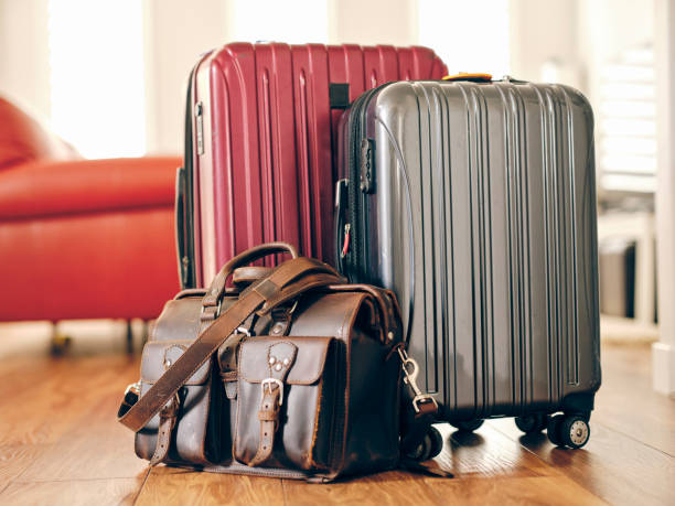 istock Suitcases in a Home Ready for Travel 1383127905