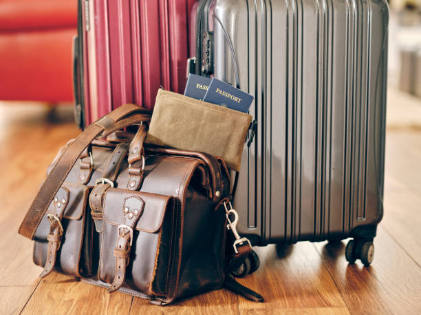 istock Suitcases in a Home Ready for Travel 1383127919