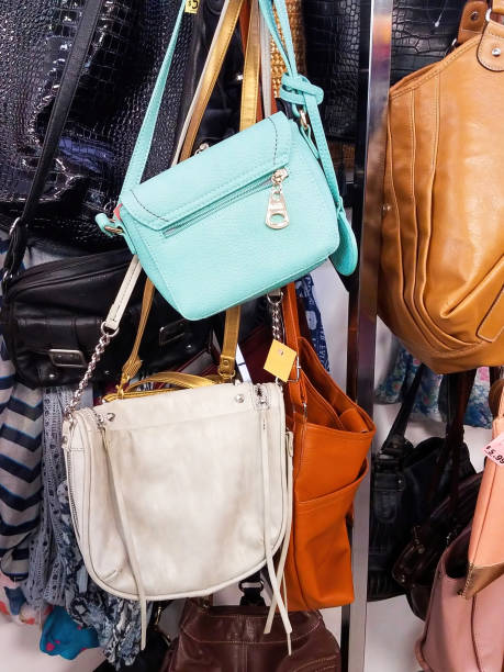 istock Display Of Thrift Store Purses 1383163632