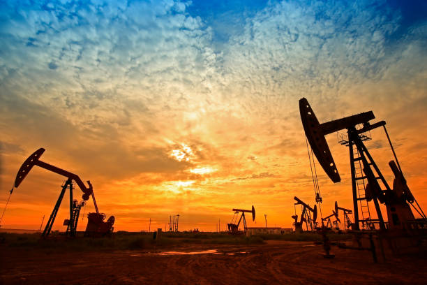 istock The oil pump, industrial equipment 1383196649